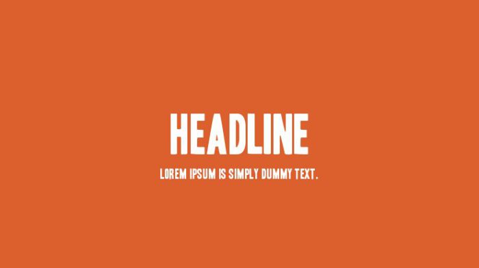 headline font